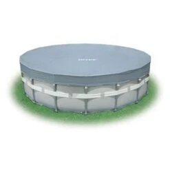 Intex - 18 Ft Round Deluxe Pool Cover For Metal Frame Pools -Equipment Pools 18 Ft Round Deluxe Pool Cover for Metal Frame Pools 4