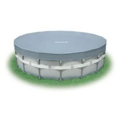 Intex - 18 Ft Round Deluxe Pool Cover For Metal Frame Pools -Equipment Pools 18 Ft Round Deluxe Pool Cover for Metal Frame Pools 9