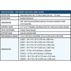 Hayward - W3S244T Pro Series 24" In Ground Pool Sand Filter With 1-1/2" Top Mount Multiport Valve 8 Hayward - W3S244T Pro Series 24" In Ground Pool Sand Filter With 1-1/2" Top Mount Multiport Valve -Equipment Pools 2 Top Mount Multiport Valve 4