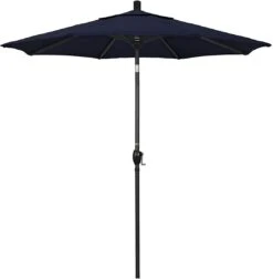 7 1/2 Ft Market Umbrella With Black Aluminum Pole -Equipment Pools 2 ft Market Umbrella with Black Aluminum Pole 15