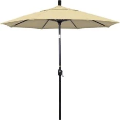 7 1/2 Ft Market Umbrella With Black Aluminum Pole -Equipment Pools 2 ft Market Umbrella with Black Aluminum Pole 17