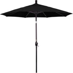 7 1/2 Ft Market Umbrella With Black Aluminum Pole -Equipment Pools 2 ft Market Umbrella with Black Aluminum Pole 4