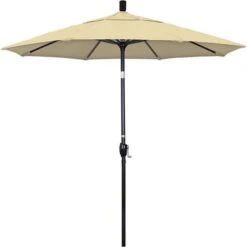 7 1/2 Ft Market Umbrella With Black Aluminum Pole -Equipment Pools 2 ft Market Umbrella with Black Aluminum Pole 5