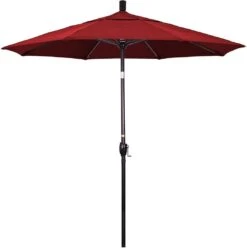7.5 Ft Market Umbrella Bronze/Royal Blue -Equipment Pools 2 ft Market Umbrella with Bronze Aluminum Pole 159