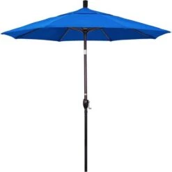 7.5 Ft Market Umbrella Bronze/Antique Beige -Equipment Pools 2 ft Market Umbrella with Bronze Aluminum Pole 166
