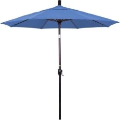 7.5 Ft Market Umbrella Bronze/Red -Equipment Pools 2 ft Market Umbrella with Bronze Aluminum Pole 182