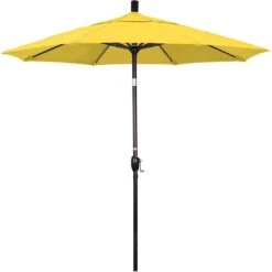 7.5 Ft Market Umbrella Bronze/Red -Equipment Pools 2 ft Market Umbrella with Bronze Aluminum Pole 196