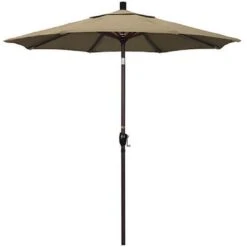 7 1/2 Ft Push Button Tilt Patio Umbrella In Sunbrella Fabric -Equipment Pools 2 ft Push Button Tilt Patio Umbrella in Sunbrella Fabric 10