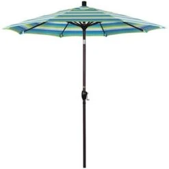 7 1/2 Ft Push Button Tilt Patio Umbrella In Sunbrella Fabric -Equipment Pools 2 ft Push Button Tilt Patio Umbrella in Sunbrella Fabric 11