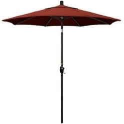 7 1/2 Ft Push Button Tilt Patio Umbrella In Sunbrella Fabric -Equipment Pools 2 ft Push Button Tilt Patio Umbrella in Sunbrella Fabric 2