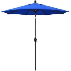 7 1/2 Ft Push Button Tilt Patio Umbrella In Sunbrella Fabric -Equipment Pools 2 ft Push Button Tilt Patio Umbrella in Sunbrella Fabric 6