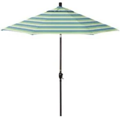 9 Ft Push Button Tilt Patio Umbrella In Sunbrella Fabric -Equipment Pools 9 ft Push Button Tilt Patio Umbrella in Sunbrella Fabric 11