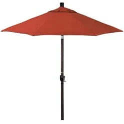 9 Ft Push Button Tilt Patio Umbrella In Sunbrella Fabric -Equipment Pools 9 ft Push Button Tilt Patio Umbrella in Sunbrella Fabric 2