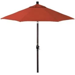 9 Ft Push Button Tilt Patio Umbrella In Sunbrella Fabric -Equipment Pools 9 ft Push Button Tilt Patio Umbrella in Sunbrella Fabric 8