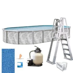 Ambassador 12'x24' X 52" Oval Above Ground Pool Package -Equipment Pools Ambassador 12x24 x 52 Oval Above Ground Pool Package 3