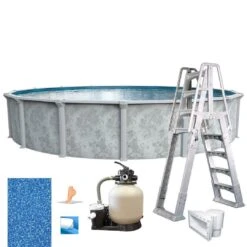 Ambassador 21' X 52" Round Above Ground Pool Package -Equipment Pools Ambassador 21 x 52 Round Above Ground Pool Package 5