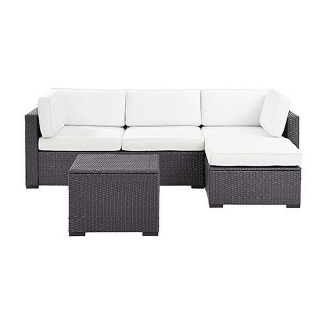 Crosley - Biscayne Mocha 4 Piece Wicker Set With Loveseat, Corner Chair, Ottoman And Coffee Table 11 Crosley - Biscayne Mocha 4 Piece Wicker Set With Loveseat, Corner Chair, Ottoman And Coffee Table - Image 11