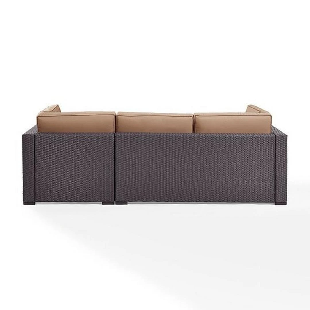 Crosley - Biscayne Mocha 4 Piece Wicker Set With Loveseat, Corner Chair, Ottoman And Coffee Table 13 Crosley - Biscayne Mocha 4 Piece Wicker Set With Loveseat, Corner Chair, Ottoman And Coffee Table - Image 13