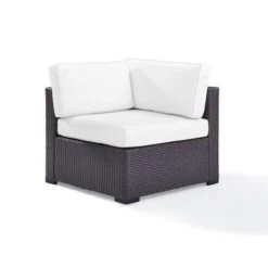 Crosley - Biscayne Corner Chair With White Cushions 12 Crosley - Biscayne Corner Chair With White Cushions -Equipment Pools Biscayne Corner Chair with Cushions 2