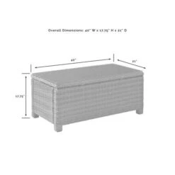 Crosley - Bradenton 2-Piece Outdoor Wicker Conversation Set, Gray 19 Crosley - Bradenton 2-Piece Outdoor Wicker Conversation Set, Gray -Equipment Pools Bradenton 2 Piece Outdoor Wicker Conversation Set Gray 5