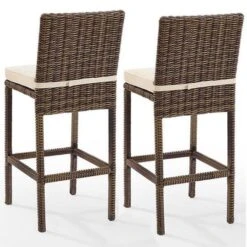 Bradenton Wicker Bar Stool Set -Equipment Pools Bradenton Wicker Bar Stool Set 2
