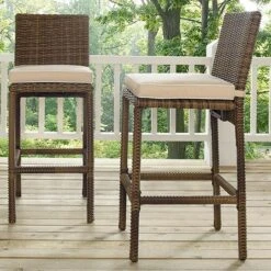 Bradenton Wicker Bar Stool Set -Equipment Pools Bradenton Wicker Bar Stool Set 4