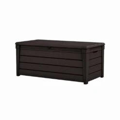 Keter - Brightwood 120 Gallon Deck Box, Brown -Equipment Pools Brightwood 120 Gallon Deck Box Brown 3