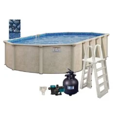 Cascade 18'x34' X 52" Oval Above Ground Pool Package -Equipment Pools Cascade 18x34 x 52 Oval Above Ground Pool Package 7