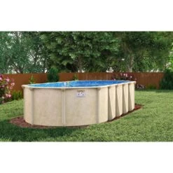 Cascade 18'x34' X 52" Oval Above Ground Pool Package -Equipment Pools Cascade 18x34 x 52 Oval Above Ground Pool Package 8