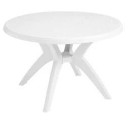 GROSFILLEX - Ibiza 46-in. Round Resin Table - Sandstone