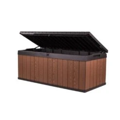 Keter - Darwin 100 Gallon Resin Large Deck Box, Brown -Equipment Pools Darwin 100 Gallon Resin Large Deck Box Brown 6
