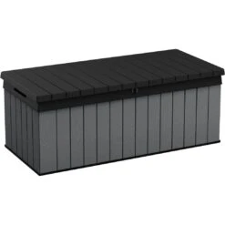 Keter - Darwin 100 Gallon Storage Deck Box, Brown -Equipment Pools Darwin 100 Gallon Storage Deck Box Brown 2