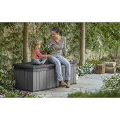 Keter - Darwin 100 Gallon Storage Deck Box, Brown -Equipment Pools Darwin 100 Gallon Storage Deck Box Brown 3