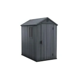 Keter - Darwin 4 X 6 Outdoor Shed, Grey -Equipment Pools Darwin 4 x 6 Outdoor Shed Grey 4