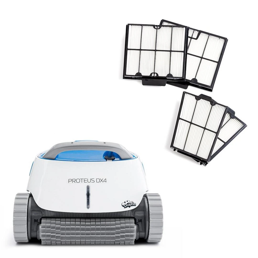 Dolphin - Dolphin Proteus DX4 Robotic Pool Cleaner With Ultra-Fine Filter Panels Bundle 2 Dolphin - Dolphin Proteus DX4 Robotic Pool Cleaner With Ultra-Fine Filter Panels Bundle - Image 2