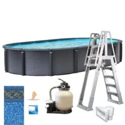 Edge 15'x26' X 52" Oval Above Ground Pool Package