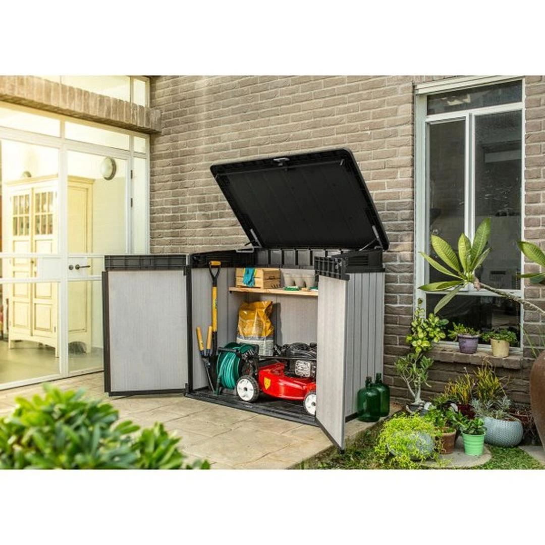 Keter - Elite Store Resin Outdoor Storage Shed, Grey 10 Keter - Elite Store Resin Outdoor Storage Shed, Grey - Image 10