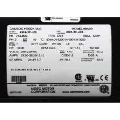 U.S. Motors - Emerson 215JMZ EQ Single Speed 15HP Full Rated Commercial Motor -Equipment Pools Emerson 215JMZ EQ Single Speed 15HP Full Rated Commercial Motor 7
