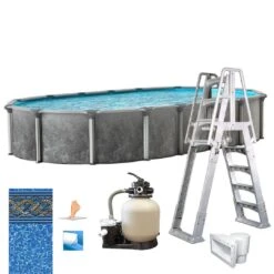 Emotion 15'x30' X 52" Oval Above Ground Pool Package -Equipment Pools Emotion 15x30 x 52 Oval Above Ground Pool Package 5