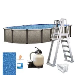 Epic 12'x24' X 52" Oval Above Ground Pool Package -Equipment Pools Epic 12x24 x 52 Oval Above Ground Pool Package 3