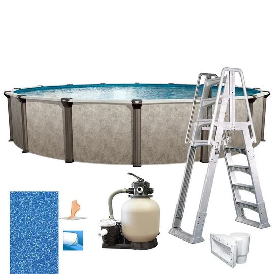 Epic 30' X 52" Round Above Ground Pool Package 1 Epic 30' X 52" Round Above Ground Pool Package