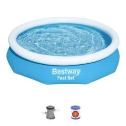 Bestway - Fast Set 10' Round Inflatable Pool Set -Equipment Pools Fast Set 10 Round Inflatable Pool Set 6