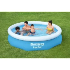 Bestway - Fast Set 10' Round Inflatable Pool Set -Equipment Pools Fast Set 10 Round Inflatable Pool Set 8