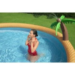 Bestway - Fast Set Paradise Palms 15' Round Inflatable Pool Set -Equipment Pools Fast Set Paradise Palms 15 Round Inflatable Pool Set 10