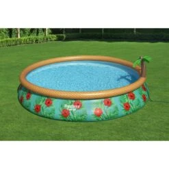 Bestway - Fast Set Paradise Palms 15' Round Inflatable Pool Set -Equipment Pools Fast Set Paradise Palms 15 Round Inflatable Pool Set 2