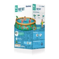 Bestway - Fast Set Paradise Palms 15' Round Inflatable Pool Set -Equipment Pools Fast Set Paradise Palms 15 Round Inflatable Pool Set 3