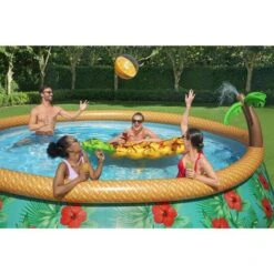 Bestway - Fast Set Paradise Palms 15' Round Inflatable Pool Set -Equipment Pools Fast Set Paradise Palms 15 Round Inflatable Pool Set 5