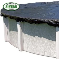 Fine Mesh 21' Round Winter Pool Cover With 35 Cover Clips