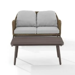 Crosley - Haven 2-Piece Outdoor Wicker Conversation Set -Equipment Pools Haven 2 Piece Outdoor Wicker Conversation Set 10