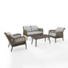 Crosley - Haven 4-Piece Outdoor Wicker Conversation Set